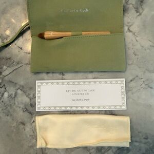 Van Cleef & Arpels Green Suede Cleaning Kit Pouch with Brush & Cloth NEW!